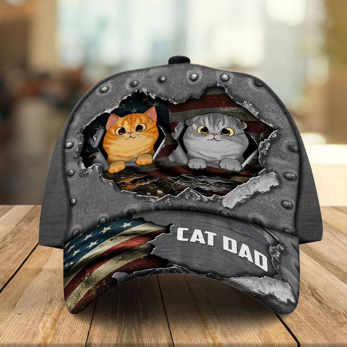 Cats Metal Scratch, Gift For Cat Dad, Cat Mom, Personalized Classic Cap