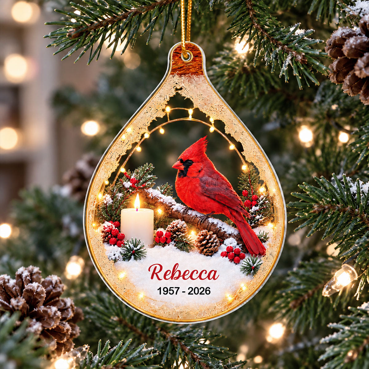 Upsell Memorial Card - ACRYLIC ORNAMENT CUSTOM SHAPE