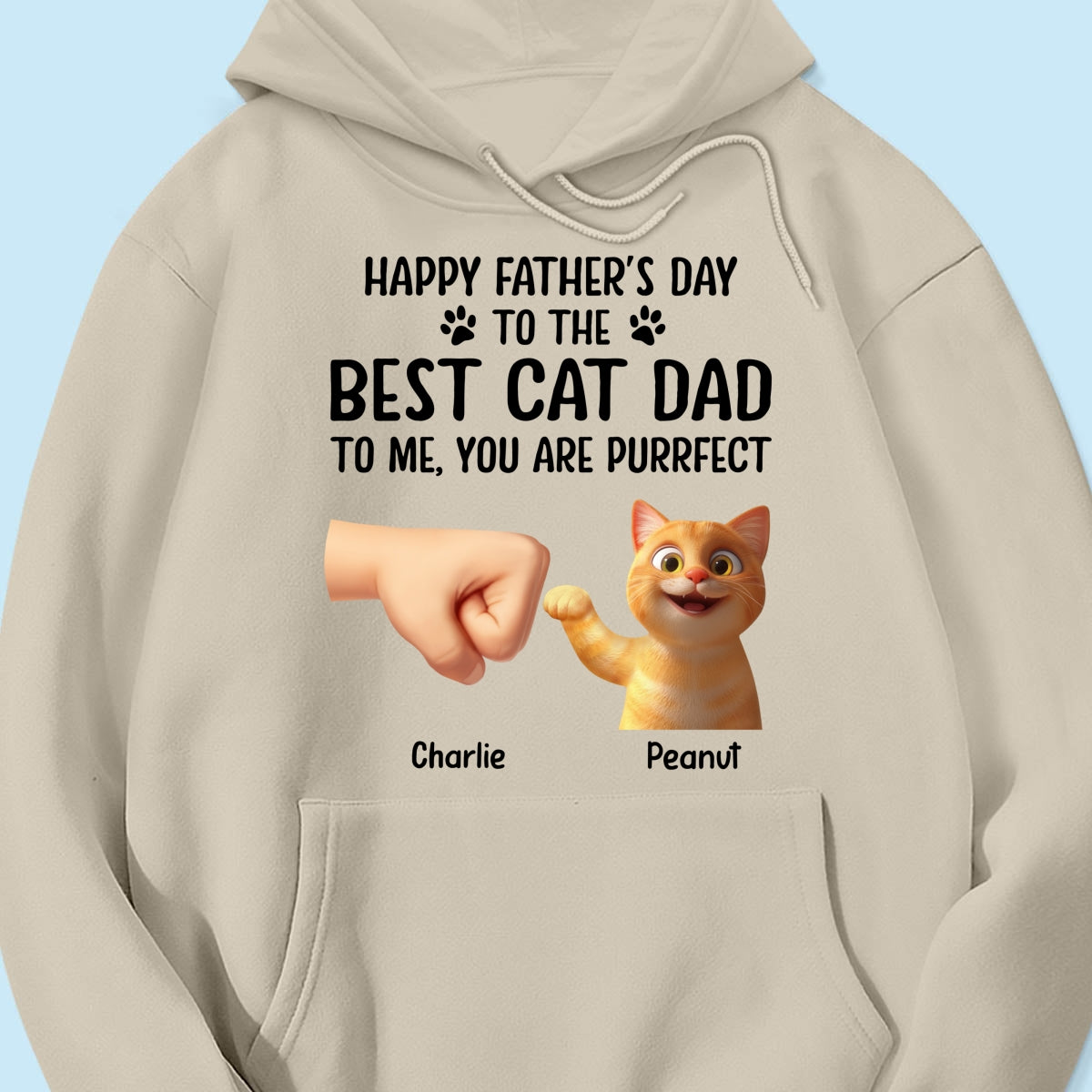 Happy Father's Day To The Best Cat Dad, You're Purrfect Personalized Shirt, Gift for Cat Dads