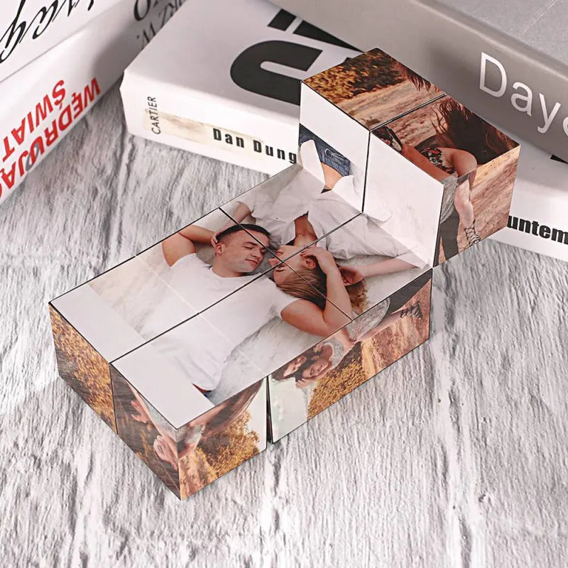 Eternal Love Custom Couple Photo - Personalized Cube - Wedding Gift, Anniversary Gift, Birthday Gift, Christmas Gift For Him, For Her
