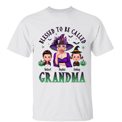 Blessed To Be Called Grandma Mom Halloween Personalized Shirt