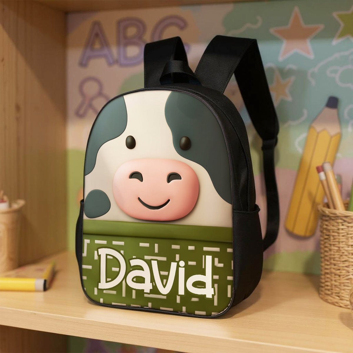 Monogram Animal Theme Personalized Kid Backpack, Back to School Backpack for Boys, Girls, 12 Different Designs