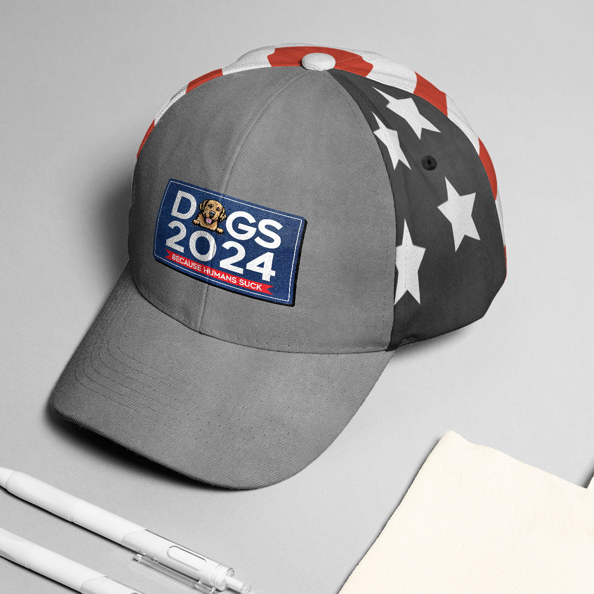 Dogs 2024 Because Humans Suck, Personalized Classic Cap