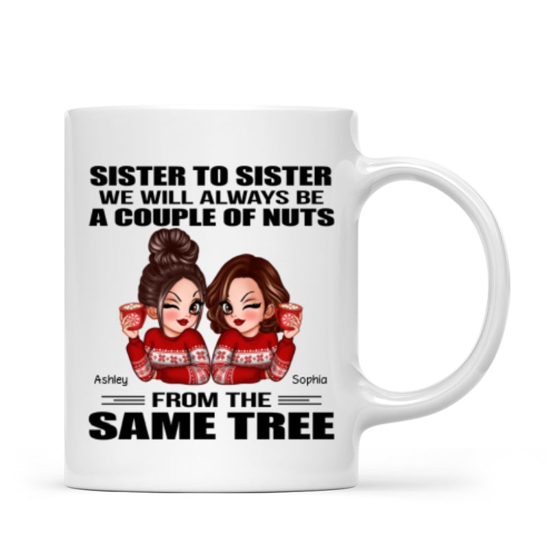 Sister To Sister Personalized Mug, Christmas Gift