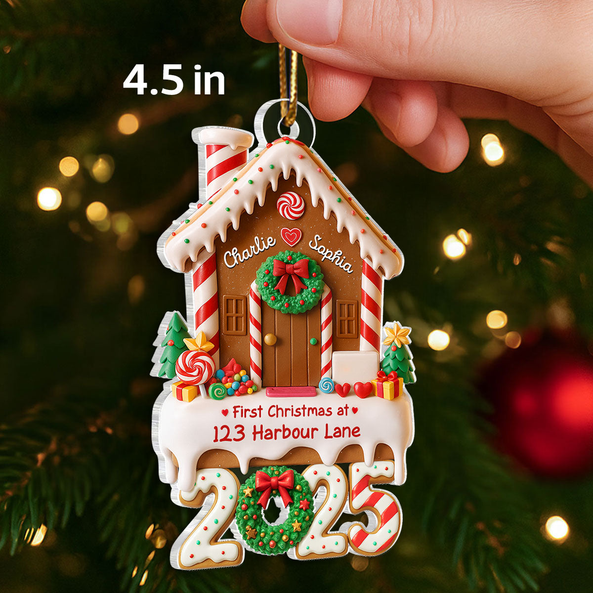 First Christmas At Our Home - Personalized Acrylic Ornament - Heartwarming Christmas Gift For Couple, Family