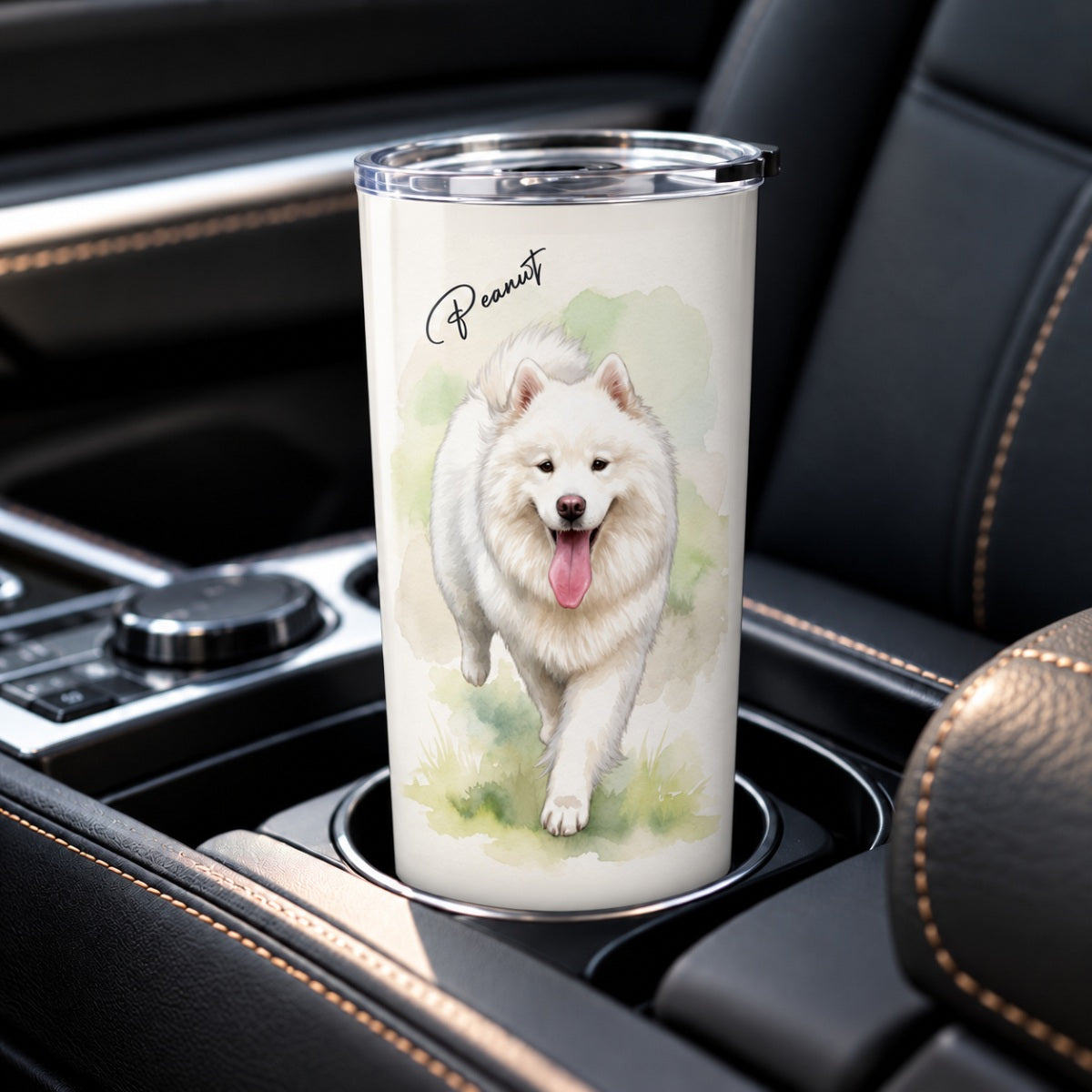 Custom Dog Cat Watercolor Portrait from Photo - Personalized Tumbler - Christmas Gift for Dog Lovers, Memorial Gift