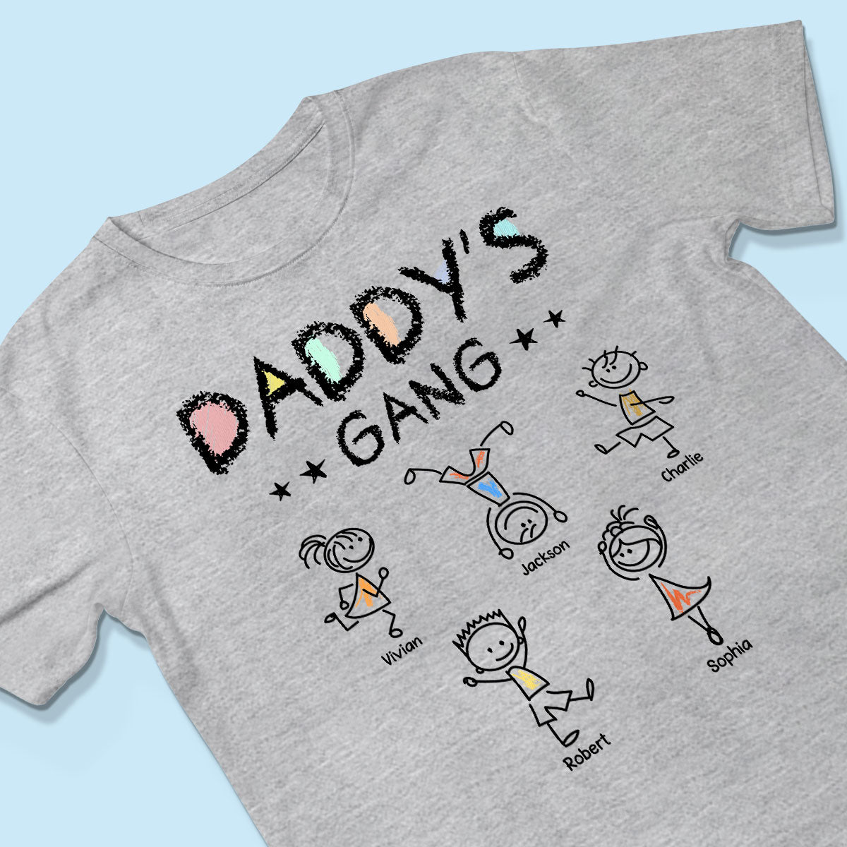 Crayon Daddy‘s Gang Personalized Shirt, Gift For Dad, For Grandpa