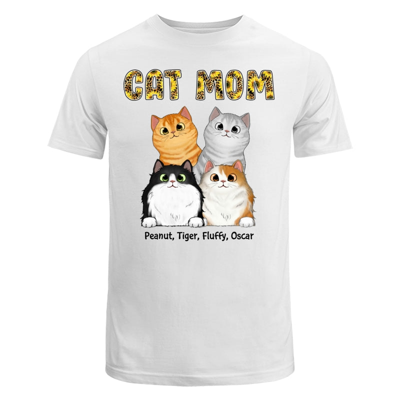 Sunflower Leopard Pattern Cat Mom Personalized Shirt