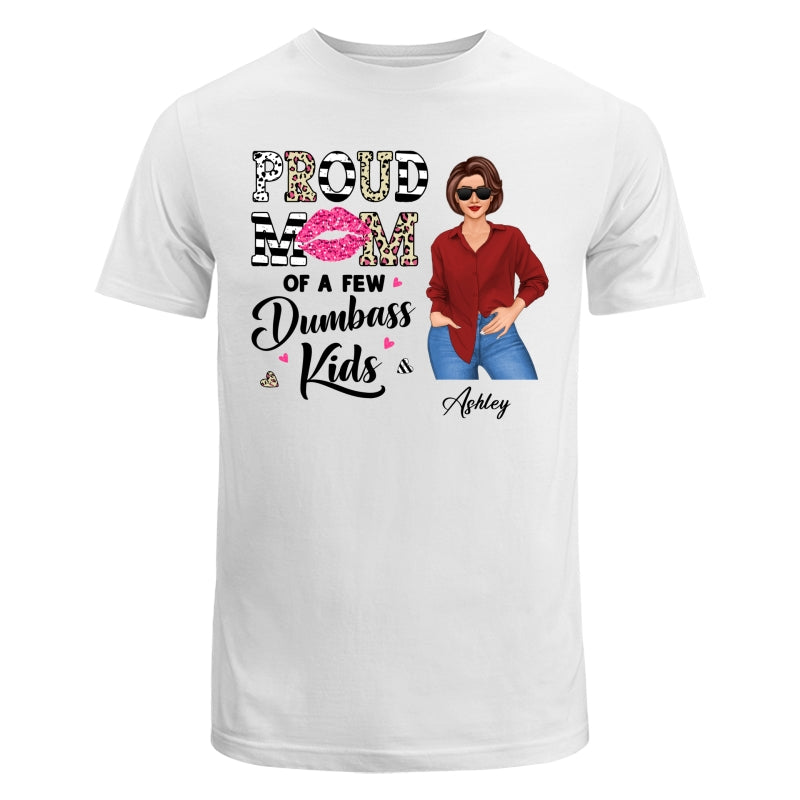 Proud Mother Of A Few Kids Leopard Lips Stripe Funny Gift For Mom Personalized Shirt