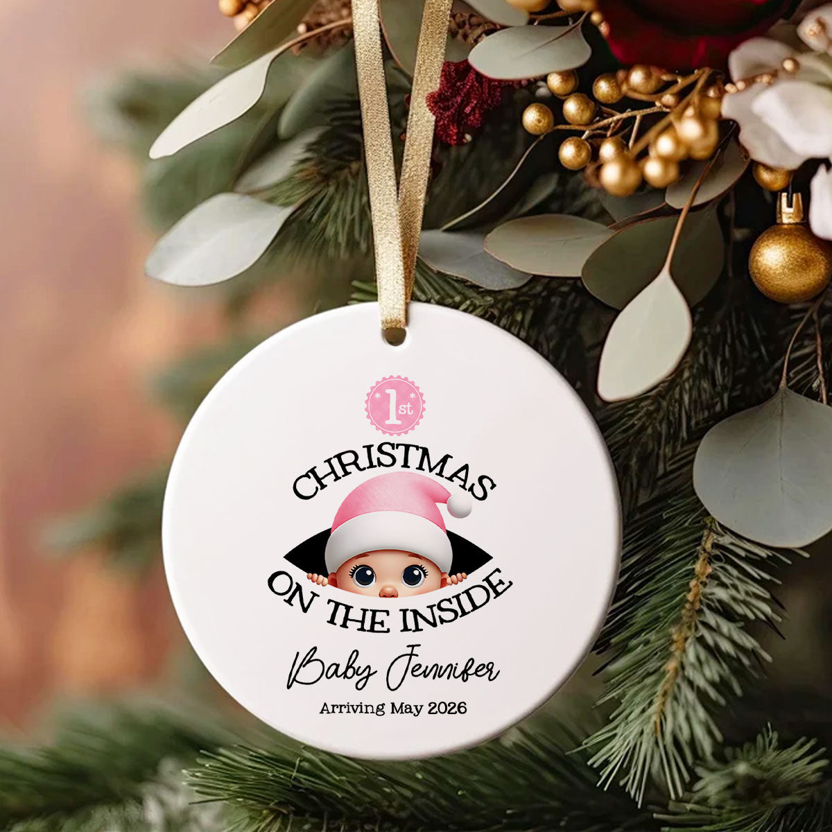 Baby's First Christmas - Personalized Ornament - New Year Gift For Expecting Parents