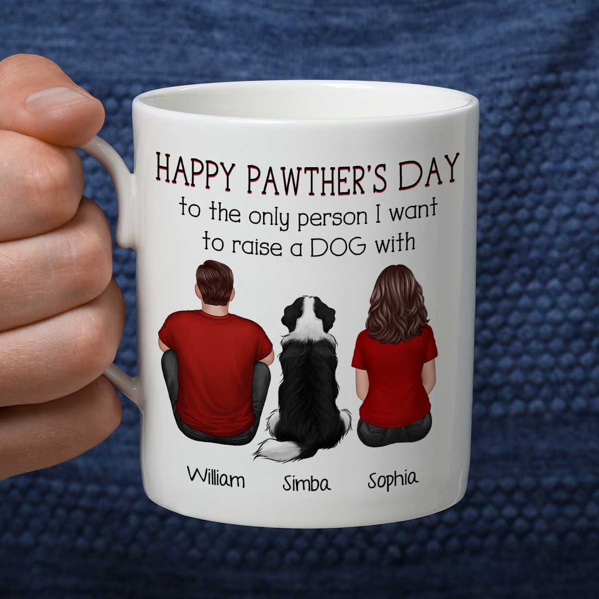 Happy Pawther‘s Day To The Person I Want To Raise A Dog Cat With Personalized Mug, Father‘s Day Gift For Dog Cat Dad