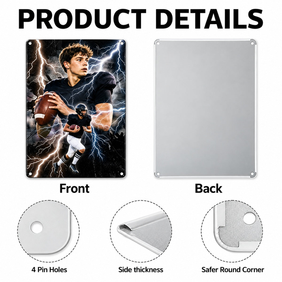 Trending Bootleg Sport Photos Insert - Personalized Metal Sign - Gift For Boy, Girl
