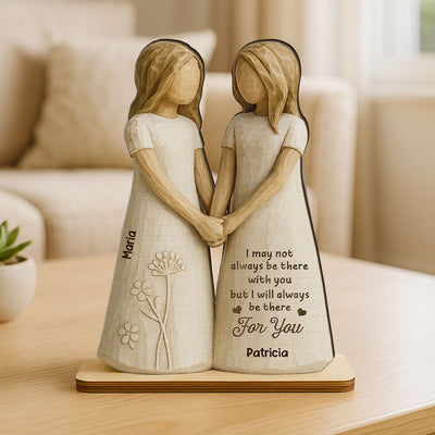 You Are The Sister I Got To Choose 3D Effect Personalized Standing Flat Wooden Plaque, Birthday Gift Friendship Gift for Besties, Best Friends