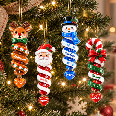 Custom Family Kids Boy Girl Names - Personalized Acrylic Ornament - Christmas Gift for Children, Friends