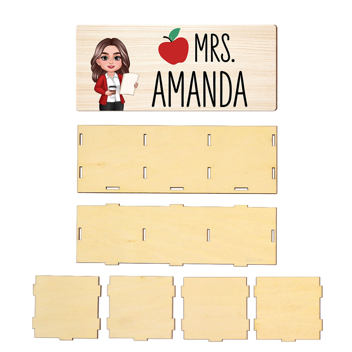 Teacher Apple Personalized Pen And Pencil Holder, Teacher Appreciation Gift, Back To School Gift