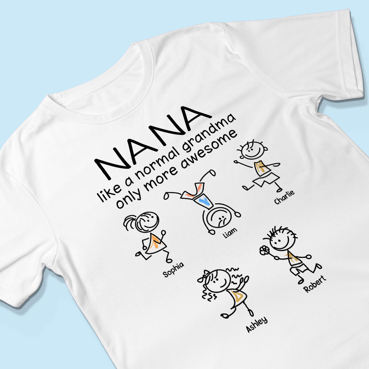 Like A Normal Grandma Only More Awesome Drawing Personalized Shirt