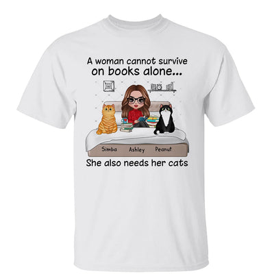 Doll Girl Reading Books On Bed With Cats Personalized Shirt