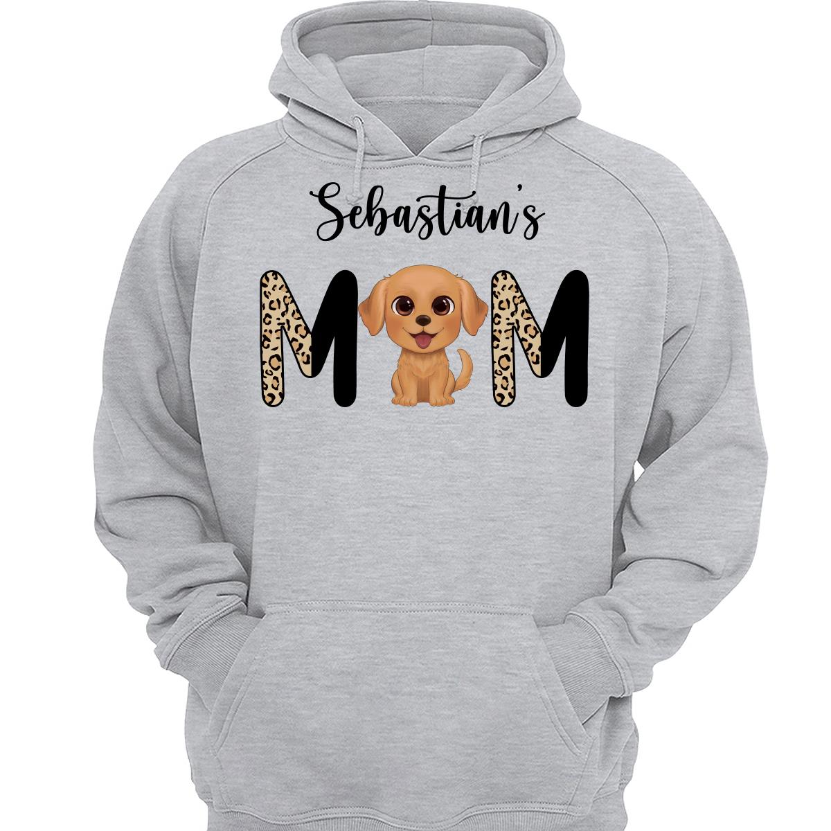 Half Leopard Pattern Dog Mom Watercolor Cute Dog Personalized Shirt