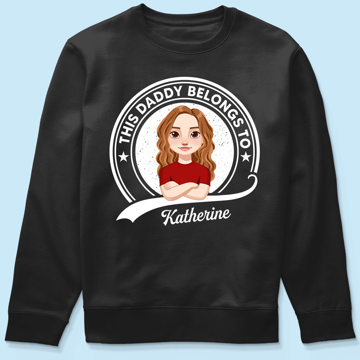 This Daddy Belongs To Retro Circle Personalized Shirt (Dark Color)