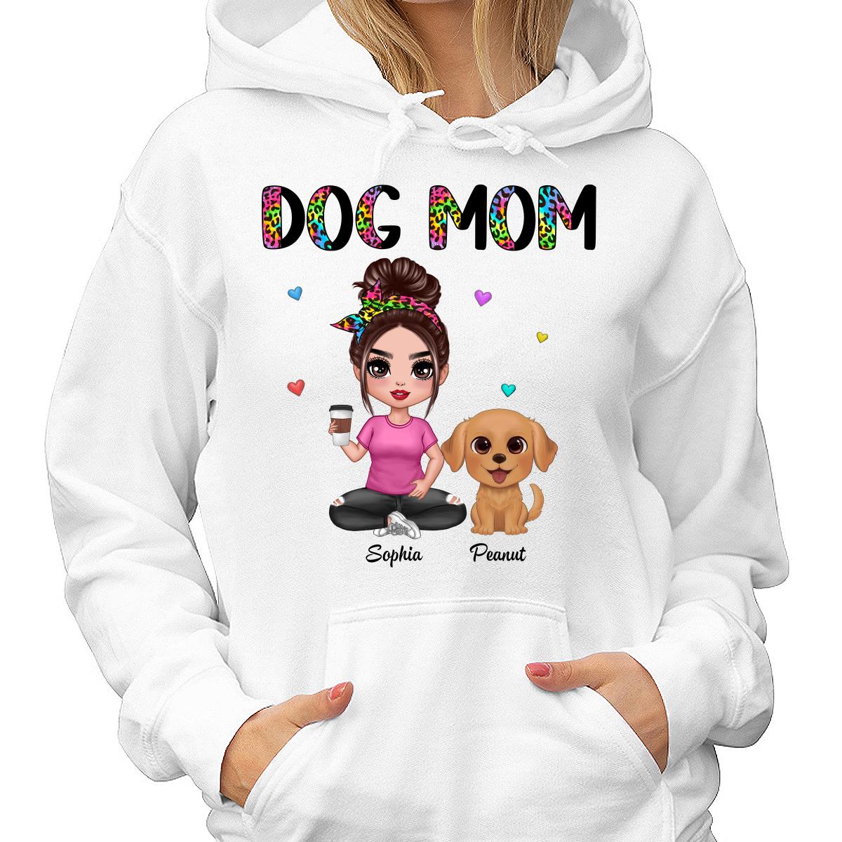 Half Leopard Doll Dog Mom Watercolor Cute Dogs Personalized Shirt
