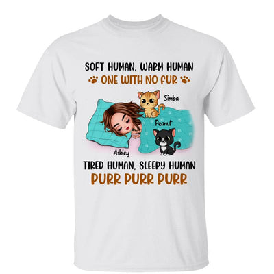 Soft Human Warm Human Cat Mom Personalized Shirt