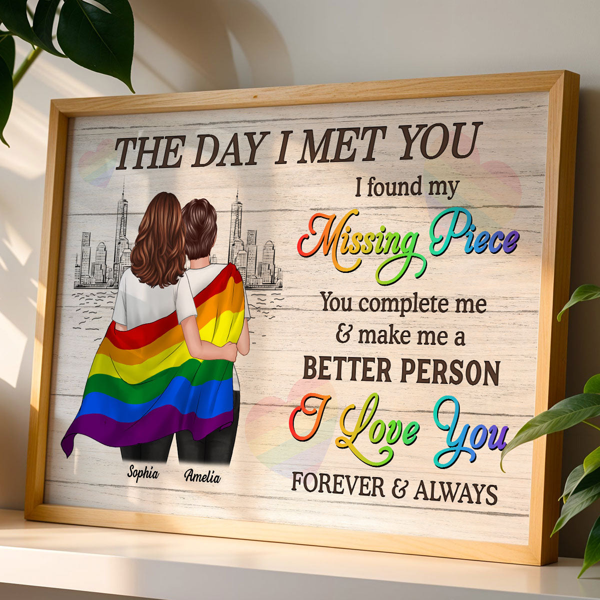 Pride Month LGBTQ+ Couple The Day I Met You Personalized Poster, Gift For Couple