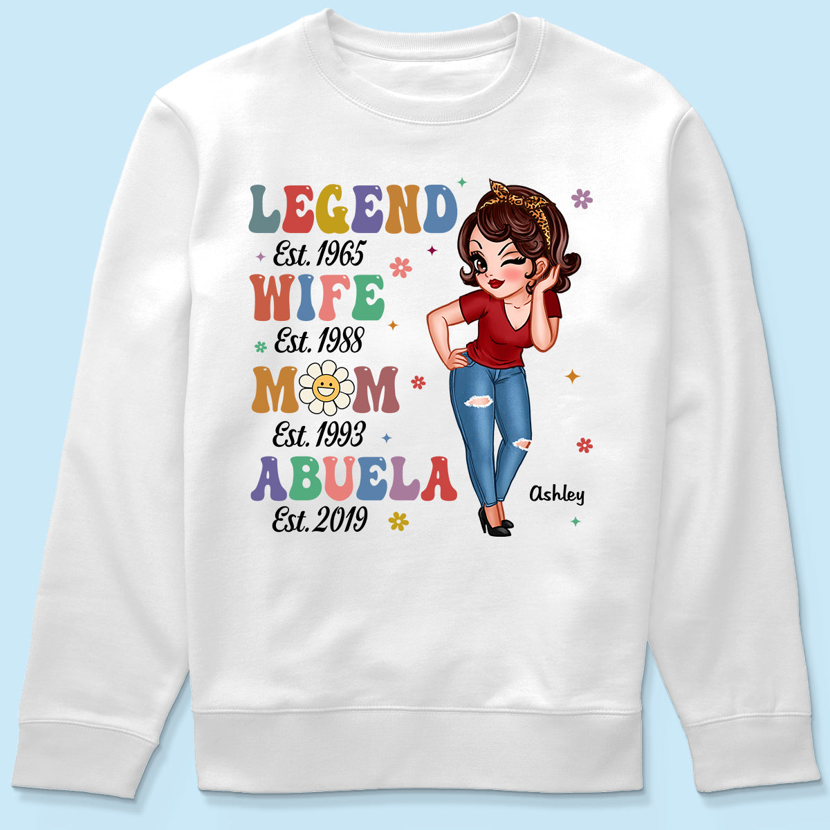 Vintage Legend Wife Mom Grandma Personalized Shirt