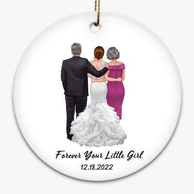 Parents of the Bride Gift Wedding Christmas Personalized Circle Ornament