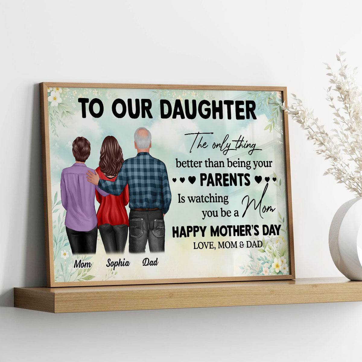 To Our Daughter From Dad And Mom Personalized Poster