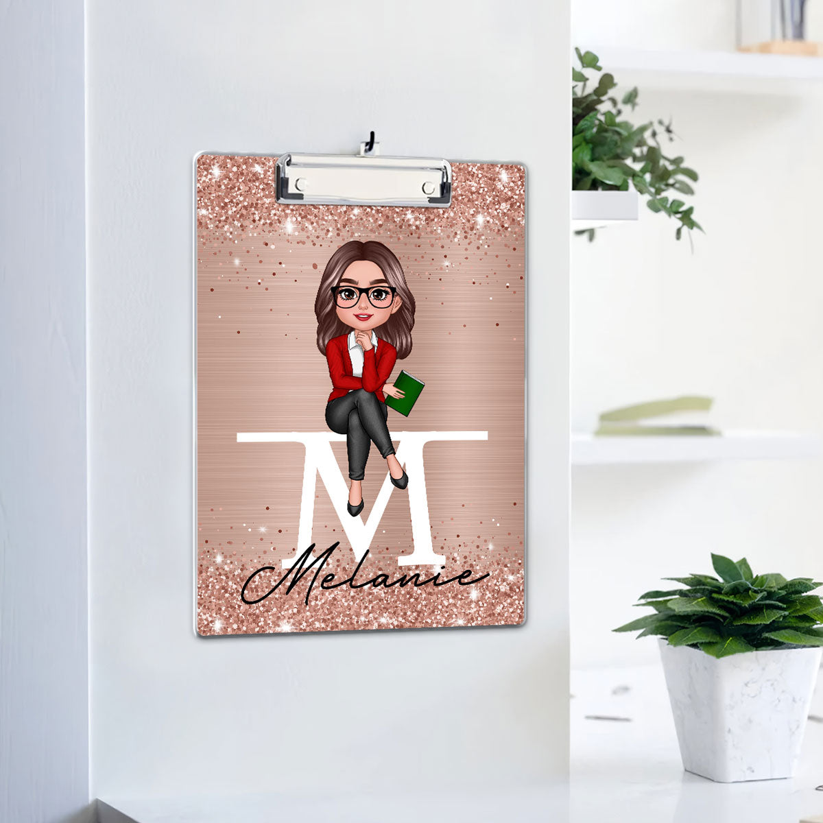 Teacher Sitting Personalized Clipboard, Appreciation Gift, Back To School Gift
