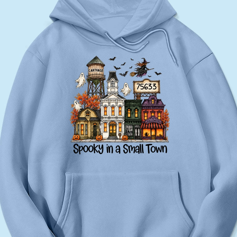 Custom Town Name & Zip Code Halloween Town - Personalized Shirt - Spooky Village Fall