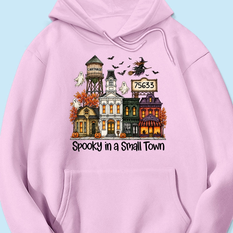 Custom Town Name & Zip Code Halloween Town - Personalized Shirt - Spooky Village Fall