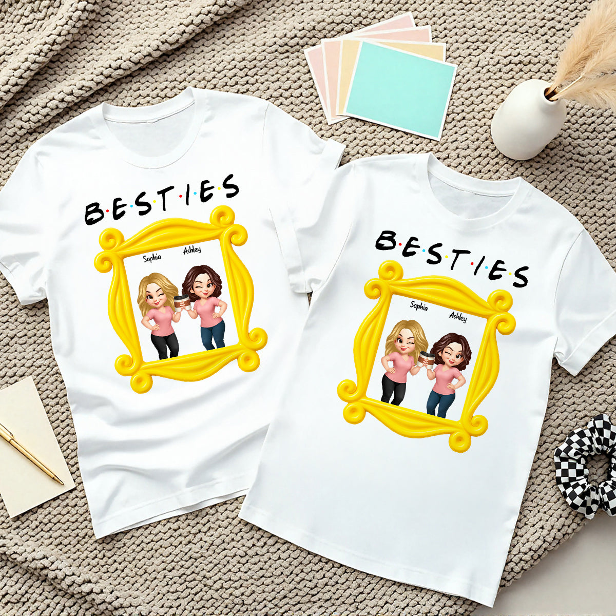 Best Friends Personalized Funny Matching Shirts, Sweatshirts, Fall Gift for Best Friends