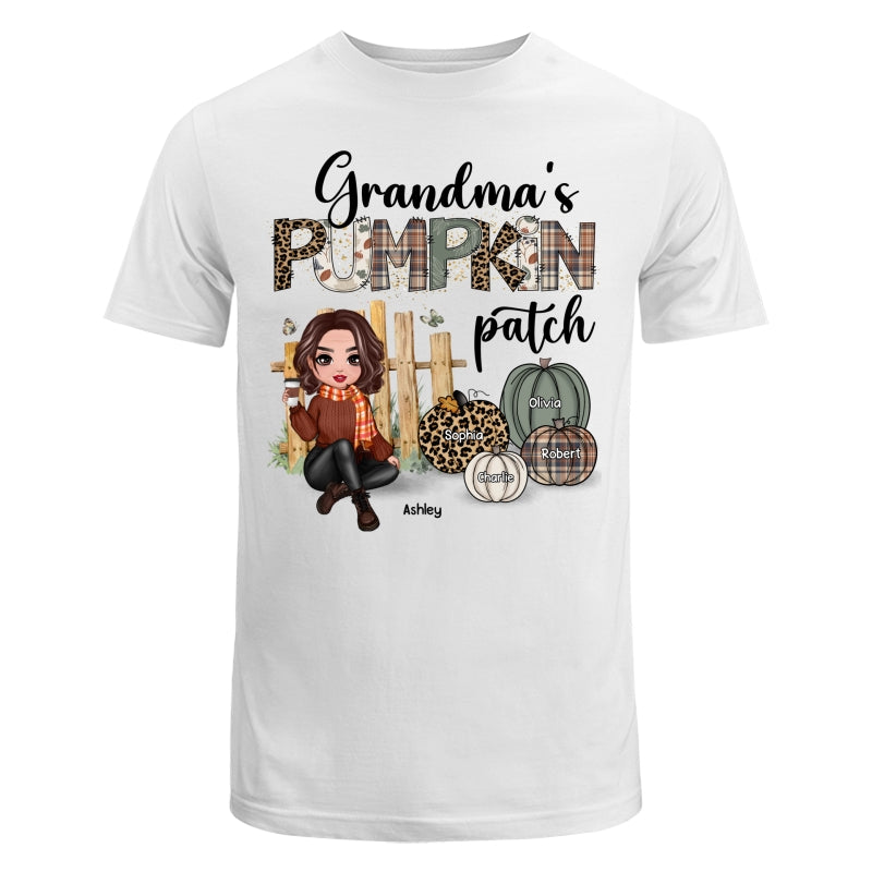 Grandma‘s Pumpkin Patch Patterns Personalized Shirt