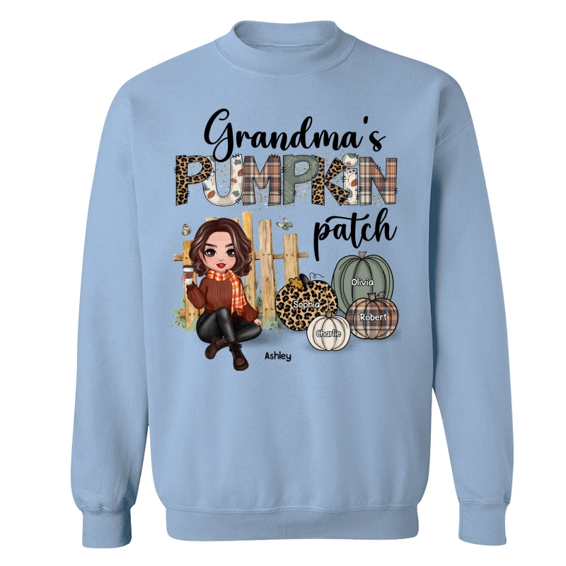 Grandma‘s Pumpkin Patch Patterns Personalized Shirt