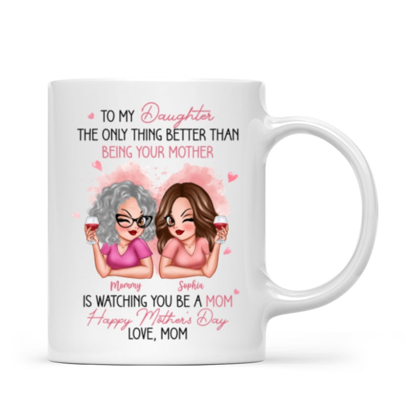 Pink Tone To My Daughter From Mom Happy Mother's Day Personalized Mug, Heartfelt 2025 Gift For Daughter