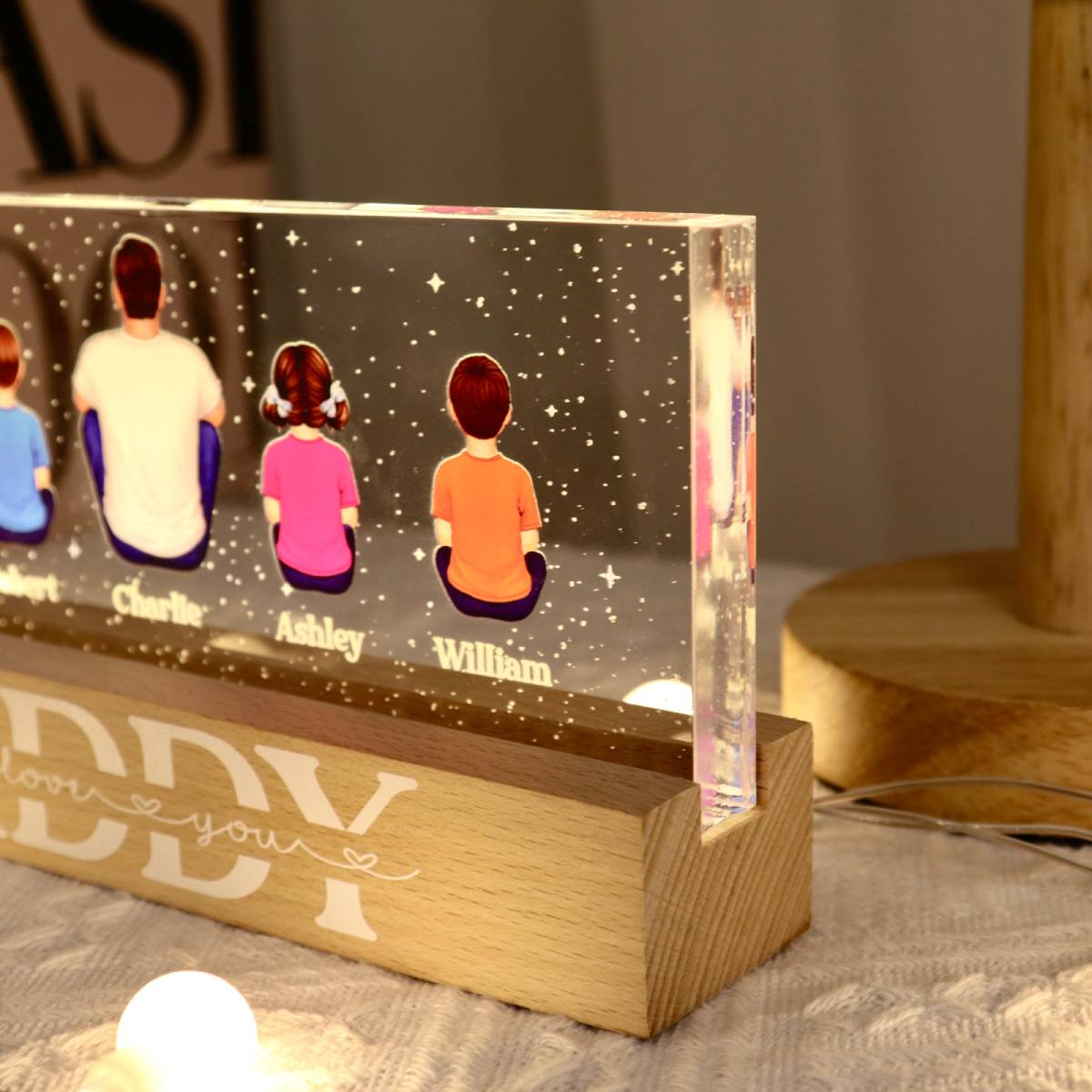 [EXCLUSIVE LIMITED EDITION] Best Dad Ever Personalized Acrylic Night Light, Perfect Father's Day Gift For Dad