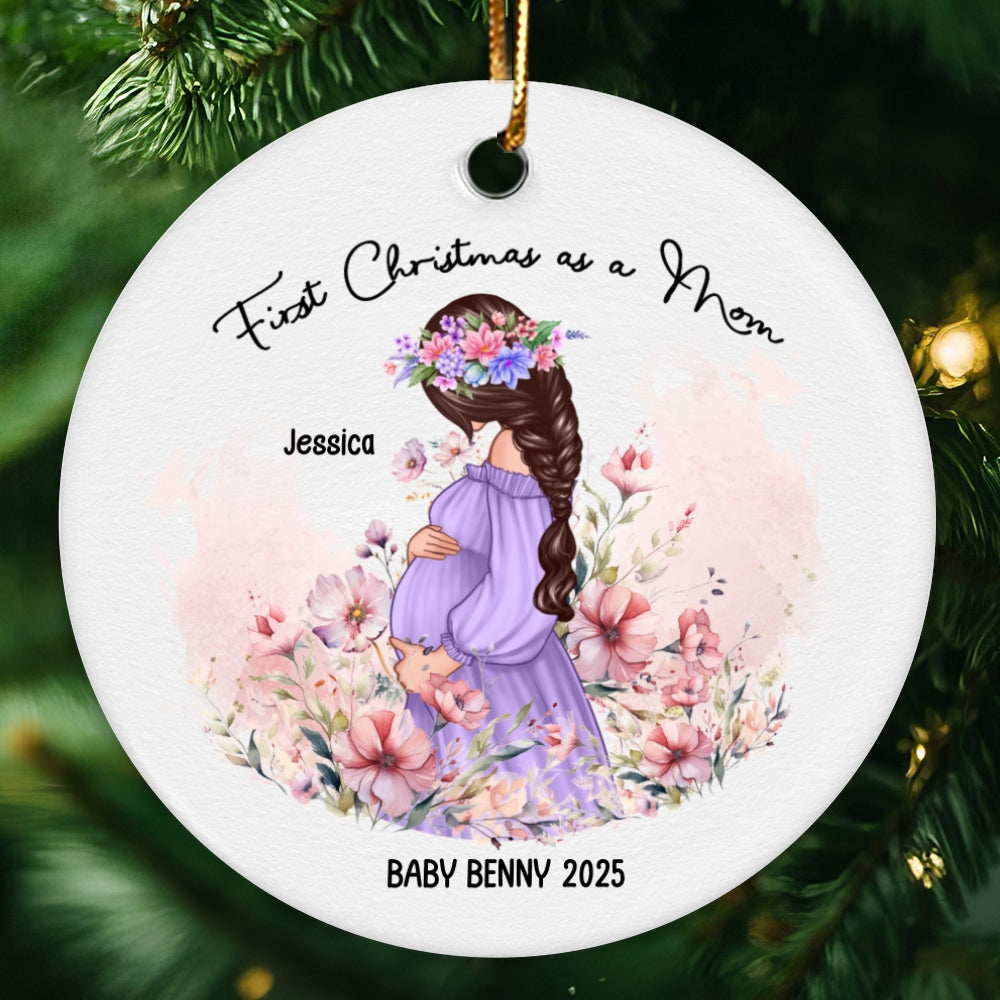 First Christmas as a Mom, Mom-to-Be Ornament, Baby Bumps first Christmas Gift
