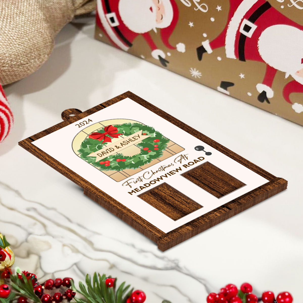 House Warming Gift Card Holder Ornament, Personalized Christmas Gift For New Home, Christmas Housewarming Gifts For Couple, For Newlywed