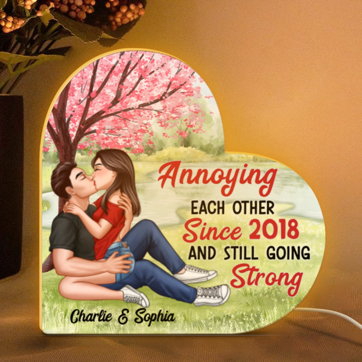Sexy Couple Kissing Valentine‘s Day Gift Personalized Light Box