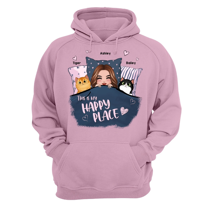 This Is My Happy Place Cat Mom Personalized Shirt