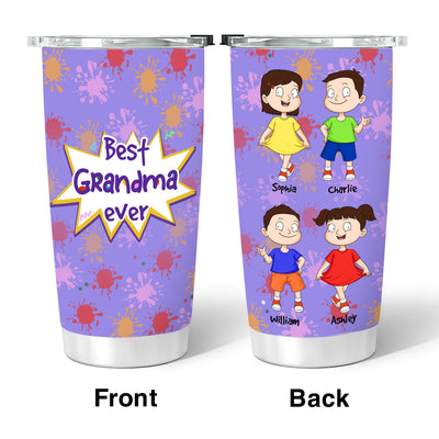 Best Grandma Ever Adorable Kids Personalized Tumbler