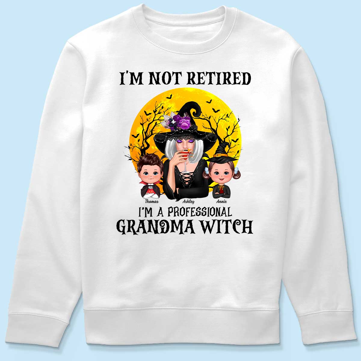 Professional Grandma Witch Halloween Personalized Shirt