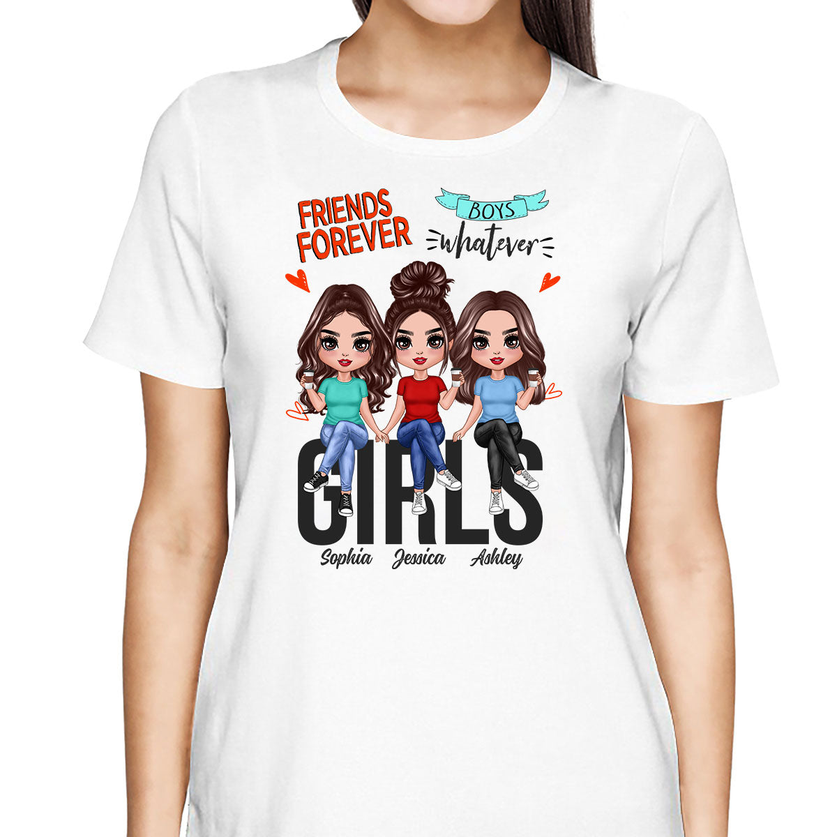 Friends Forever Boys Whatever Besties Doll Personalized Shirt