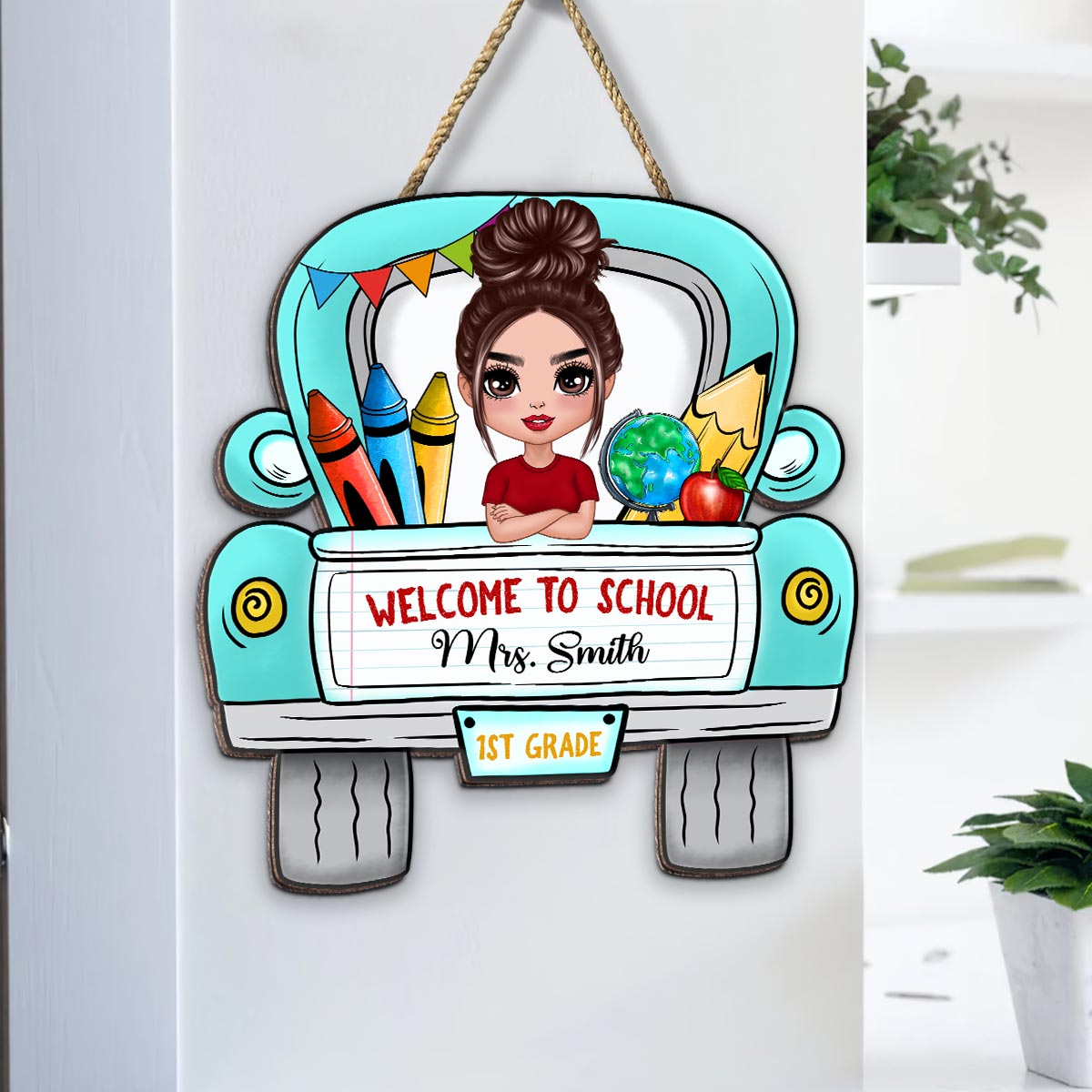 Teacher Truck Welcome Personalized Wood Sign, Teacher Appreciation Gift, Classroom Decor, Welcome Back To School