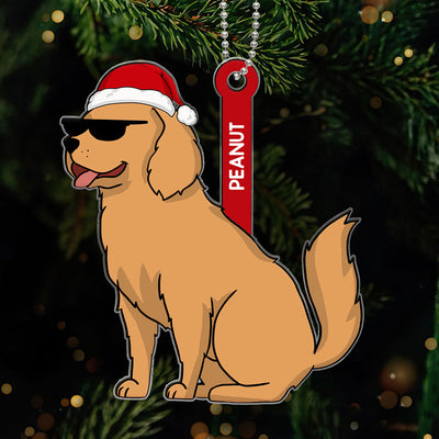 Funny Dog Cartoon Christmas Personalized Acrylic Ornament
