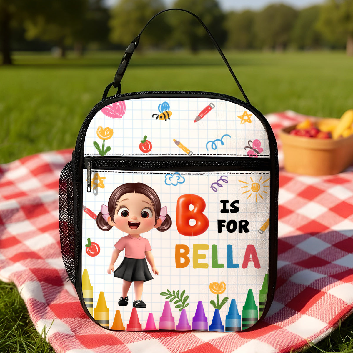 School Kid's Name Personalized Insulated Kid Lunch Bag, Back To School gift
