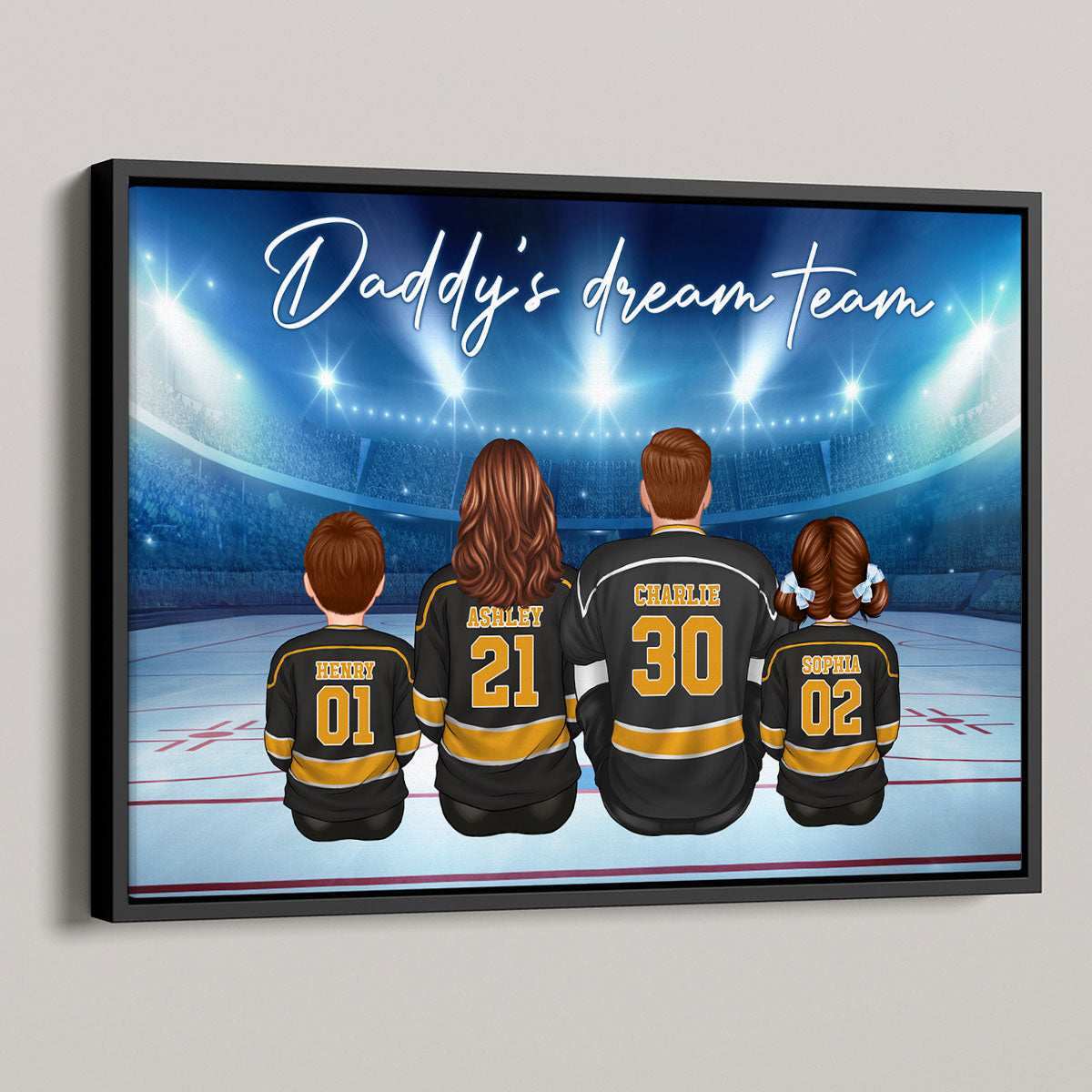 Hockey Team - Personalized Poster - Gift For Dad, Gift For Husband, Gift For Grandpa
