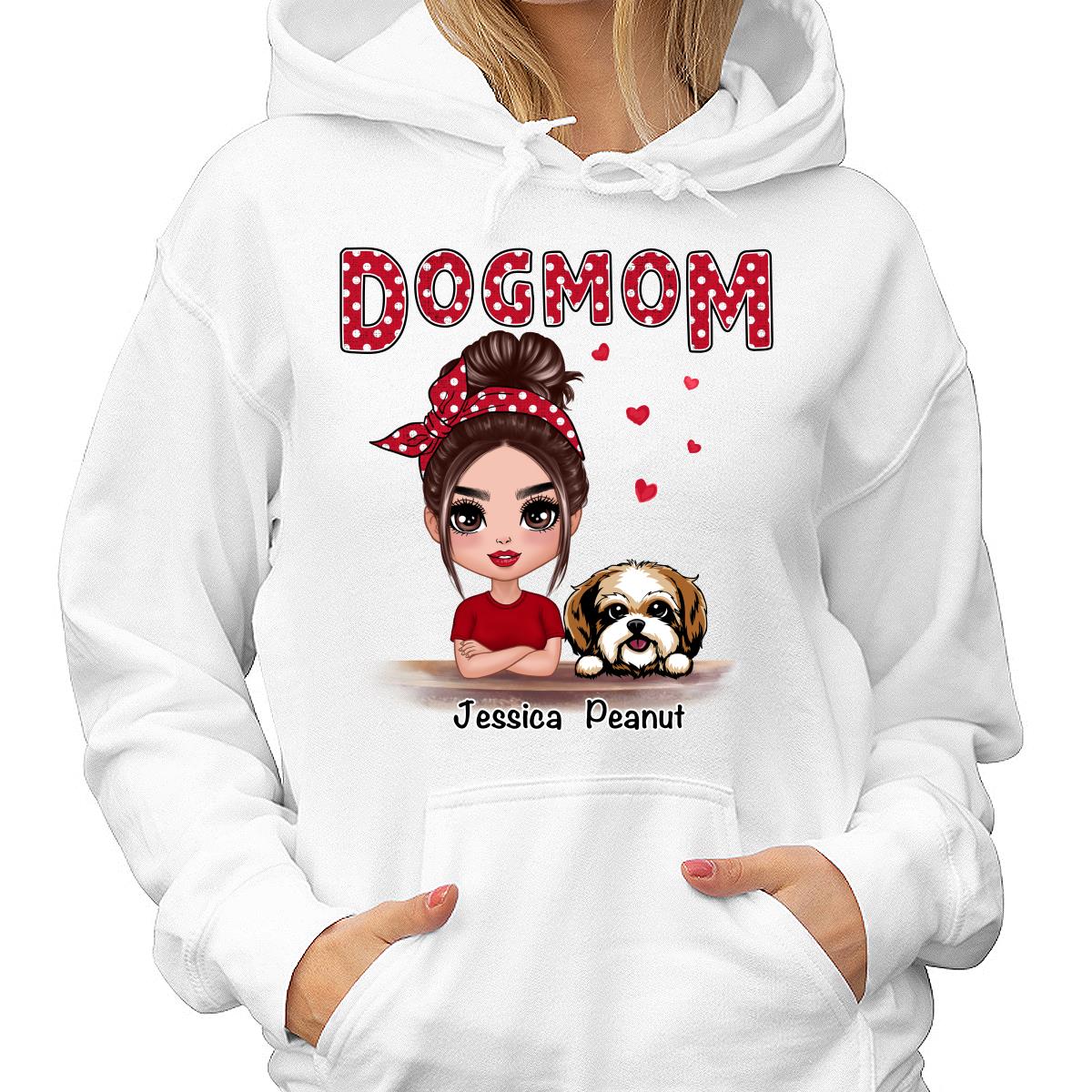 Polka Dot Doll Dog Mom Personalized Shirt