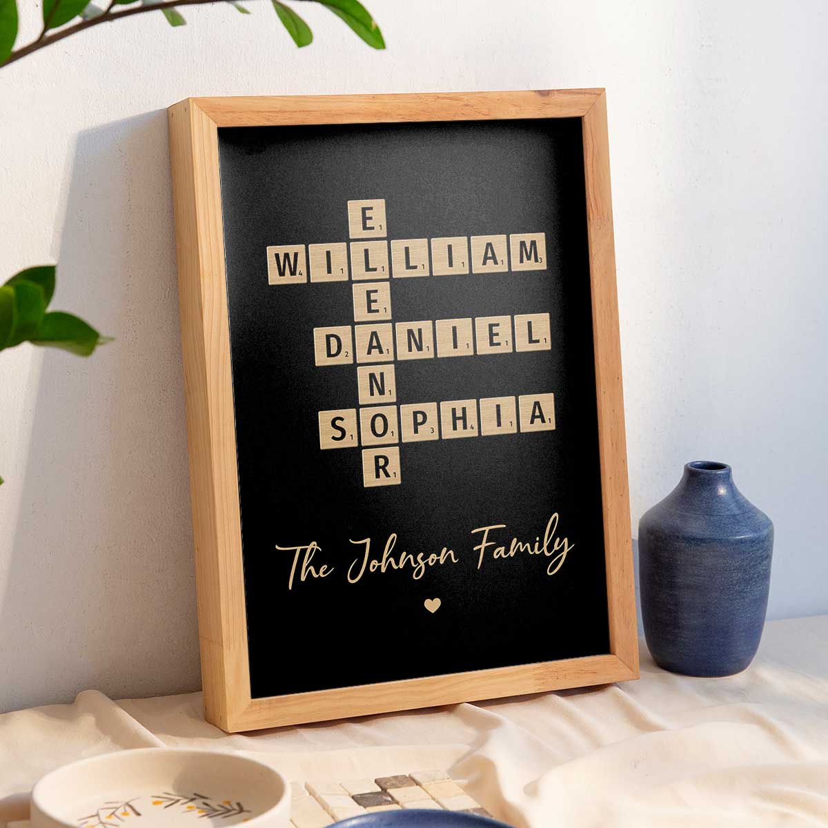 [FREE DELIVERY - Limited Time Offer] Unique Family Home Decor Make Your Own Crossword Puzzle Personalized Poster